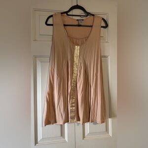 mark. Pink with gold sequins accent Cotton-Modal Blend Top